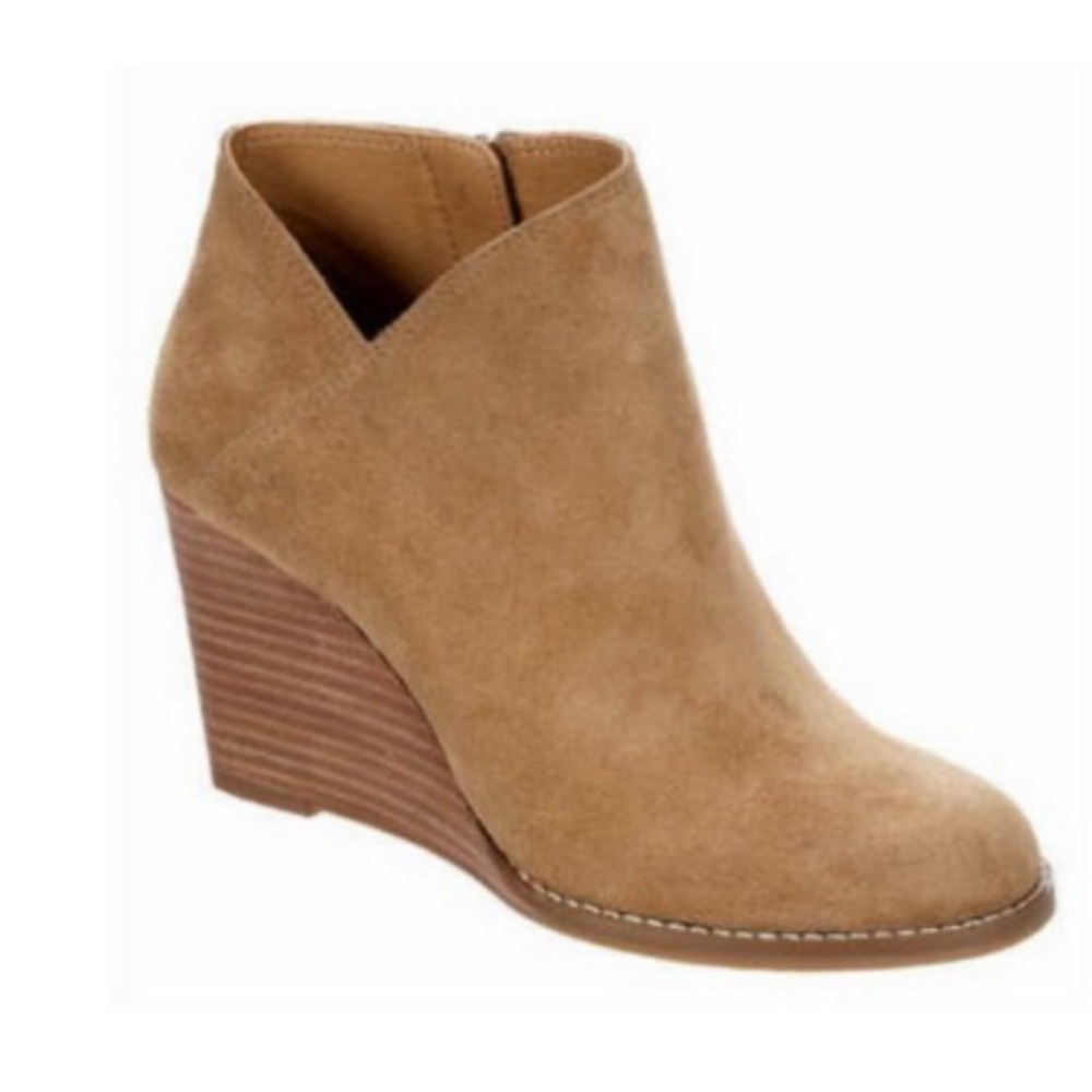 Lucky Brand Yakeena Suede Wedge Shoes size 6.5